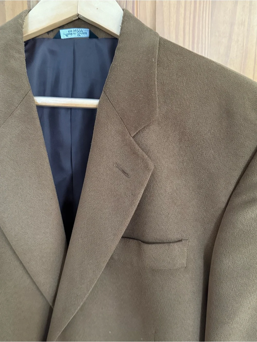 Chaps Ralph Lauren Men’s Two Button Brown Blazer Suede Sport Coat Jacket 40R